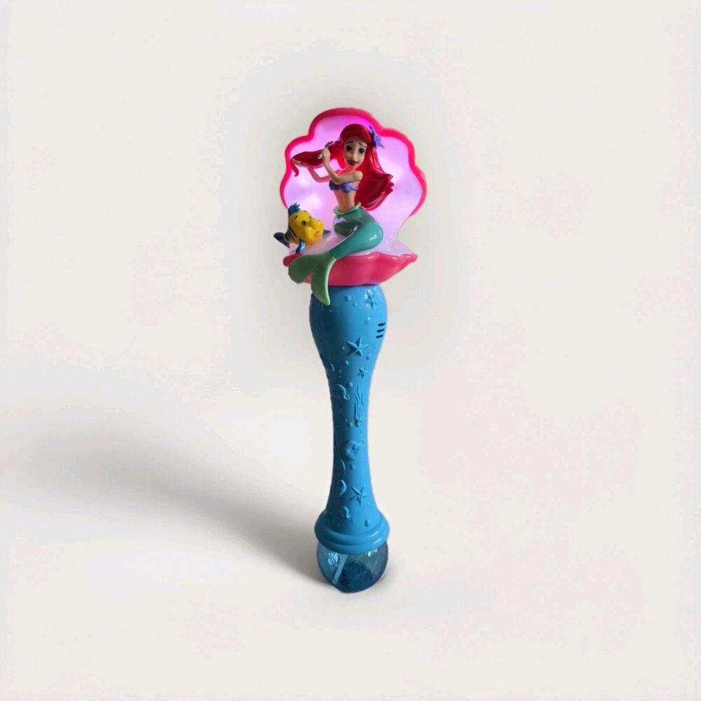 Disney Parks Little Mermaid Ariel Bubble Wand Lights Music & Bubbles Tested Work - Picture 3 of 3
